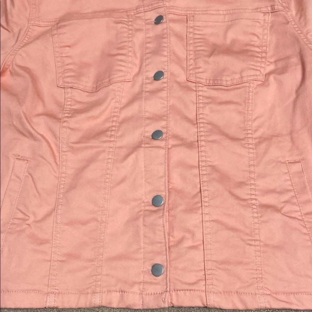Blair Pink Jean Jacket with Textured Fabric